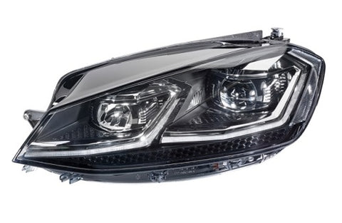 Volkswagen Golf 3 Door Hatchback 2017-2020 Headlamp LED With Adaptive Lighting With Dynamic Bending Lamp (Not GTD or GTE or Gti or R Models) Passenger Side L