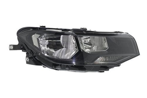 Volkswagen T-Cross Hatchback 2019-2024 Headlamp Halogen Type Black & Chrome Driver Side R