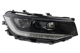 Volkswagen T-Cross Hatchback 2019-2024 Headlamp LED Black & Chrome Driver Side R