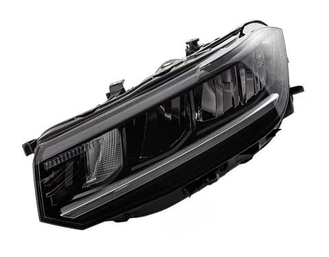 Volkswagen T-Cross Hatchback 2023- Headlamp LED Type With LED Daytime Running Lamp Black & Chrome Passenger Side L