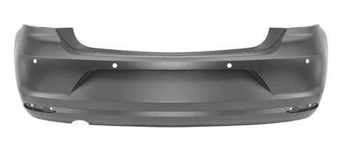 Volkswagen Polo 5 Door Hatchback 2014-2018 Rear Bumper With 4 Sensor Holes With 17cm Exhaust Cut Out (Not Bluemotion or R-Line Models) Primed