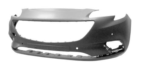 Vauxhall Corsa 5 Door Hatchback 2014-2019 Front Bumper With Sensor Holes No Park Assist Holes (Not VXR Models) Primed