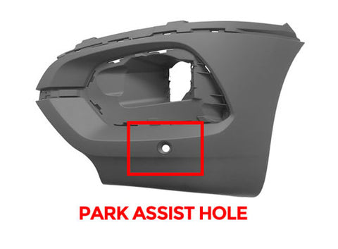 Toyota Proace City VAN 2020-2024- Front Bumper Corner With Blind Spot Assist Hole Primed - Passenger Side L
