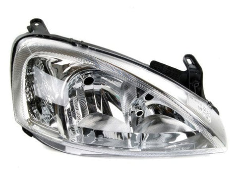 Vauxhall Corsa C 3 Door Hatchback 2003-2006 Headlamp Halogen Single Projector Chrome Type (Only fits 2003-2006) Driver Side R
