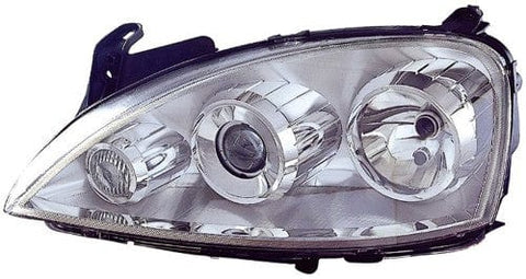 Vauxhall Corsa 5 Door Hatchback 2003-2006 Headlamp Halogen Projector Type With Twin Reflector Passenger Side L