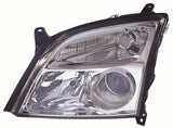 Vauxhall Vectra Hatchback 2002-2005 Headlamp Halogen Chrome Passenger Side L