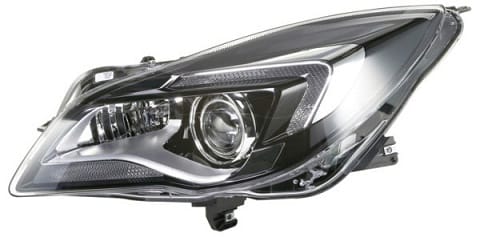 Vauxhall Insignia Saloon 2013-2014 Headlamp Bi-Xenon Adaptive Type With LED Daytime Running Lamp Black Passenger Side L