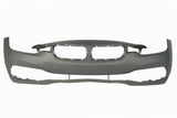BMW 3 Series 4 Door Saloon 2015-2019 F30 LCI Front Bumper No Wash Jet Holes No Sensor Holes (Sport Models) - Primed