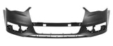 Audi A3 5 Door Hatchback 2012-2016 Front Bumper No Wash Jet or Sensor Holes - Primed (Standard Models)