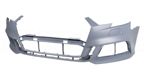 Audi A3 5 Door Hatchback 2016-2020 Front Bumper With Wash Jet Holes With Sensor Holes Primed