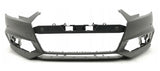 Audi A4 Saloon 2015-2018 Front Bumper No Wash Jet Holes With Sensor Holes Primed