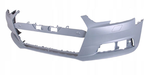 Audi A4 Estate 2015-2018 Front Bumper With Wash Jet Holes With Templates to Drill 4 Sensor Holes and 2 Park Assist Holes (Standard Models) Primed