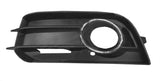 Audi A1 3 Door Hatchback 2010-2015 Front Bumper Grille With Lamp Hole - Twin Slat Type - With Chrome Trim Passenger Side L