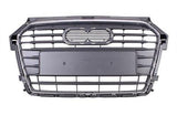 Audi A1 5 Door Hatchback 2015-2018 Front Grille Grey With Chrome Surround 