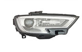 Audi A3 Cabriolet 2016-2020 Headlamp Xenon Type With LED Daytime Running Lamps Driver Side R