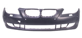 BMW 5 Series Saloon 2007-2010 Front Bumper With Wash Jet Holes - With Sensor Holes - Primed (Not M5 or M-Sport Models)