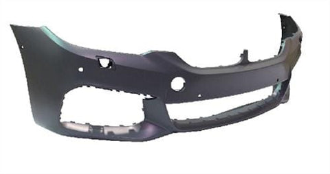BMW 5 Series Estate 2017-2020 Front Bumper With Wash Jet Holes With 6 Sensor Holes (M-Sport Models) - Primed