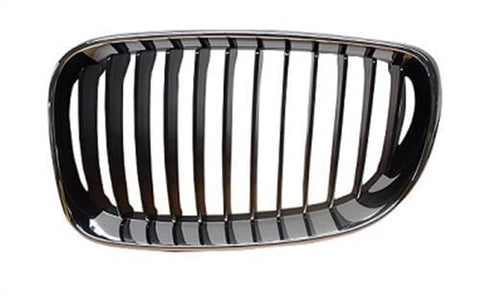 BMW 1 Series 3 Door Hatchback 2007-2012 Front Grille Black Slats With Chrome Surround (Standard Models) Passenger Side L