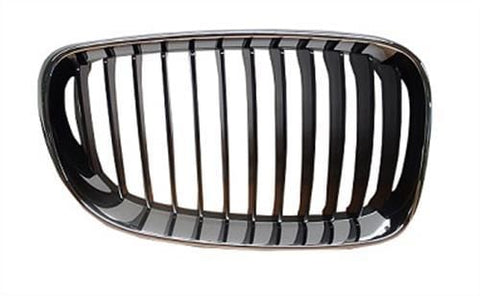 BMW 1 Series Coupe 2011-2013 Front Grille Black Slats With Chrome Surround (Standard Models) Driver Side R