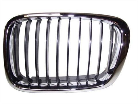 BMW 3 Series 4 Door Saloon 1998-2001 Front Grille Black Slats Chrome Surround Passenger Side L