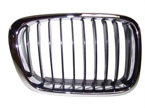 BMW 3 Series 3 Door Hatchback 2001-2004 Front Grille Black Slats Chrome Surround Driver Side R