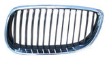 BMW 3 Series Cabriolet 2006-2010 Front Grille Black Slats Chrome Surround Passenger Side L