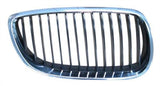 BMW 3 Series Coupe 2006-2010 Front Grille Black Slats Chrome Surround Driver Side R