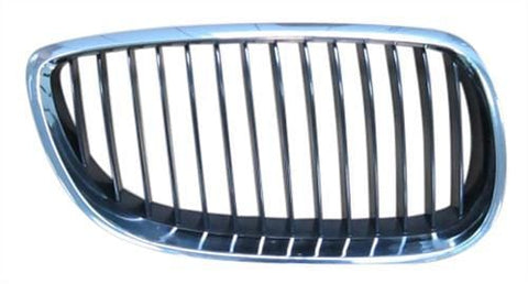BMW 3 Series Coupe 2006-2010 Front Grille Black Slats Chrome Surround Driver Side R