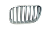 BMW X5 Estate 2004-2007 Front Grille Titan Silver Slats With Chrome Surround Passenger Side L