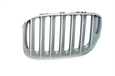 BMW X5 Estate 2004-2007 Front Grille Titan Silver Slats With Chrome Surround Passenger Side L