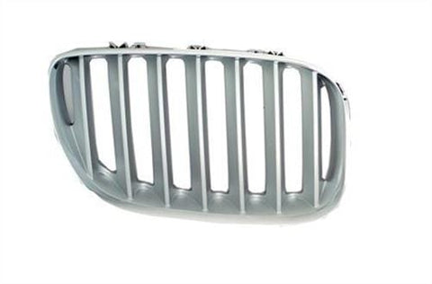 BMW X5 Estate 2004-2007 Front Grille Titan Silver Slats With Chrome Surround Driver Side R
