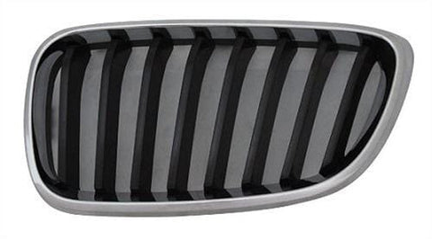 BMW 2 Series Cabriolet 2015-2017 Front Grille Black Slats With Chrome Surround (Sport Models) Passenger Side L