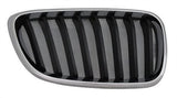 BMW 2 Series Coupe 2014-2017 Front Grille Black Slats With Chrome Surround (Sport Models) Driver Side R