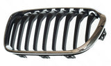 BMW 1 Series 3 Door Hatchback 2015-2019 Front Grille Black Slats Chrome Surround Sport Models Passenger Side L