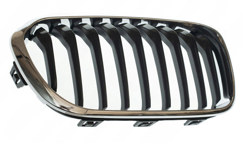 BMW 1 Series 3 Door Hatchback 2015-2019 Front Grille Black Slats Chrome Surround Sport Models Driver Side R