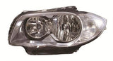 BMW 1 Series 3 Door Hatchback 2007-2012 Headlamp Halogen Type Passenger Side L