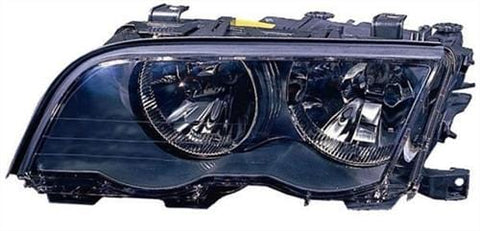 BMW 3 Series 4 Door Saloon 1998-2001 Headlamp Halogen Type Black Passenger Side L