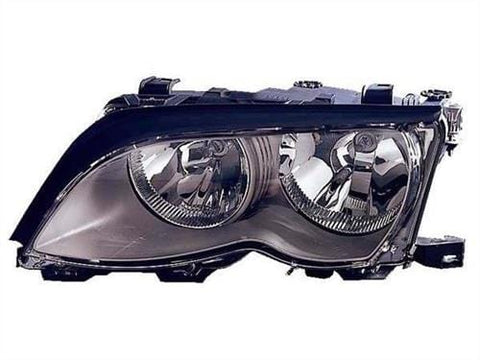BMW 3 Series Estate 2002-2005 Headlamp Halogen Type Black Passenger Side L
