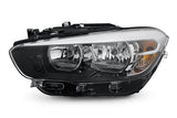 BMW 1 Series 3 Door Hatchback 2015-2019 Headlamp Halogen With LED Daytime Running Lamp Black Passenger Side L