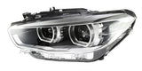 BMW 1 Series 3 Door Hatchback 2015-2019 Headlamp LED With LED Daytime Running Lamp Black Passenger Side L