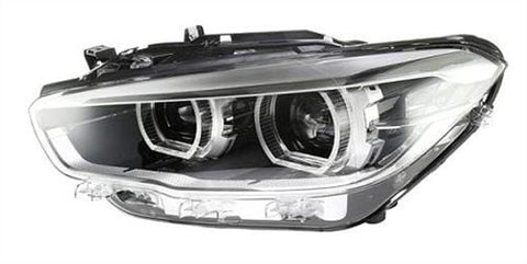 BMW 1 Series 3 Door Hatchback 2015-2019 Headlamp LED With LED Daytime Running Lamp Black Passenger Side L