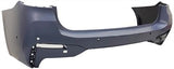 BMW 5 Series Estate 2020-2024 Rear Bumper With Sensor Holes With Park Assist Holes (M-Sport Models) - Primed
