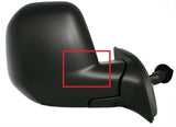 Peugeot Partner Van 2008-2012 Door Mirror Manual Type With Black Cover Driver Side R