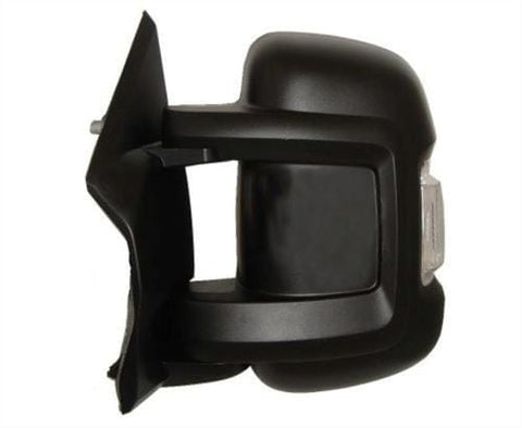 Fiat Ducato Van 2006-2014 Door Mirror Manual Exterior Adjust Type With Black Cover - No Temp Sensor (Short Arm) Passenger Side L