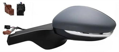 Citroen C3 5 Door Hatchback 2017-2020 Door Mirror Electric Heated Power Fold With Primed Cover Passenger Side L