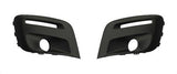 Citroen Berlingo Van Van 2015-2018- Front Bumper Grille Outer Section Set - With Lamp Holes - No Sensor Holes - Black 