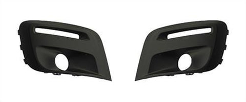 Citroen Berlingo Van Van 2015-2018- Front Bumper Grille Outer Section Set - With Lamp Holes - No Sensor Holes - Black 