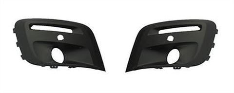 Citroen Berlingo Van Van 2015-2018- Front Bumper Grille Outer Section Set - With Lamp Holes - With Sensor Holes - Black 