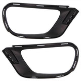 Citroen C3 5 Door Hatchback 2020-2024- Front Bumper Grille Fog Lamp Frame Outer Section - Black 2 Piece Set 