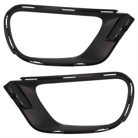 Citroen C3 5 Door Hatchback 2020-2024- Front Bumper Grille Fog Lamp Frame Outer Section - Black 2 Piece Set 